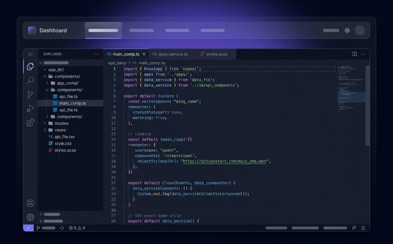 Embedded VS Code / code-server editor inside the dashboard